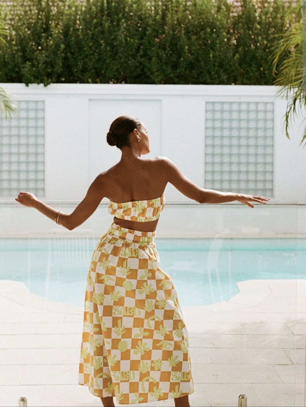 Sabo Skirt Cooper Checkboard Top & Skirt Set
